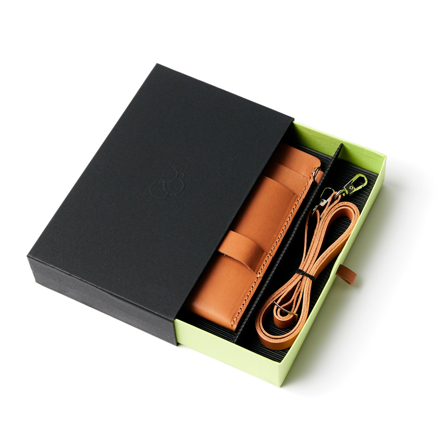 COMPACT Scissor Case NATURE (Natural Brown Leather)