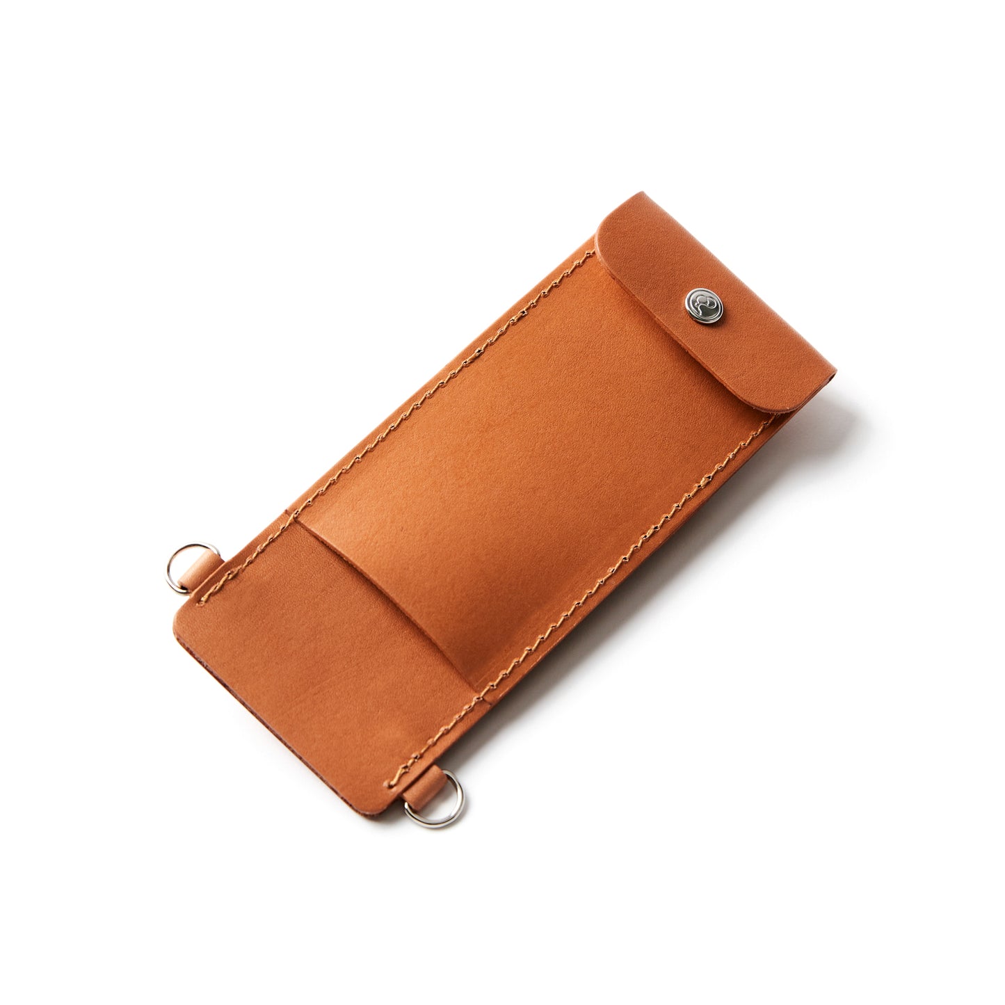 COMPACT Scissor Case NATURE (Natural Brown Leather)