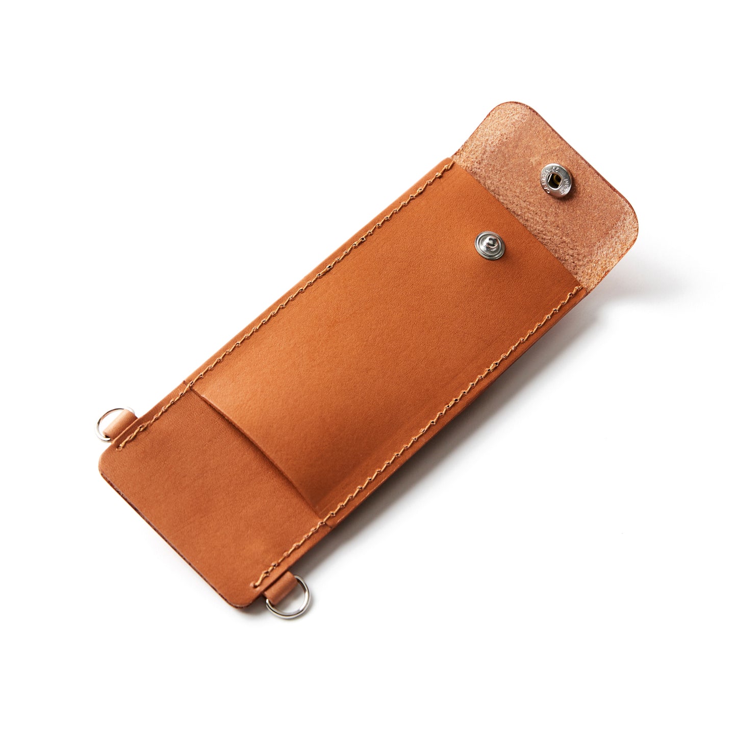 COMPACT Scissor Case NATURE (Natural Brown Leather)